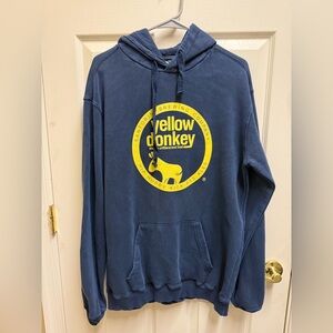 Yellow Donkey Blue Hoodie